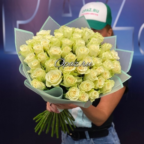 51 роза Голландия Premium 50см в оформлении №РС-123 Роза 50см